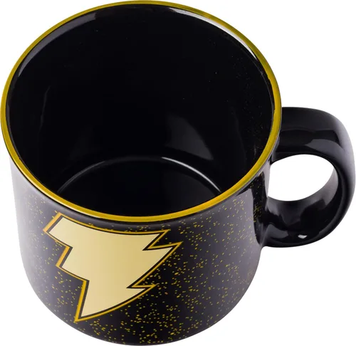 Miniatura 3 de Silver Buffalo - Taza de café de cerámica estilo cámper de Black Adam de DC Comics, 20 onzas DC Comics Negro Adam Lightning Bolt