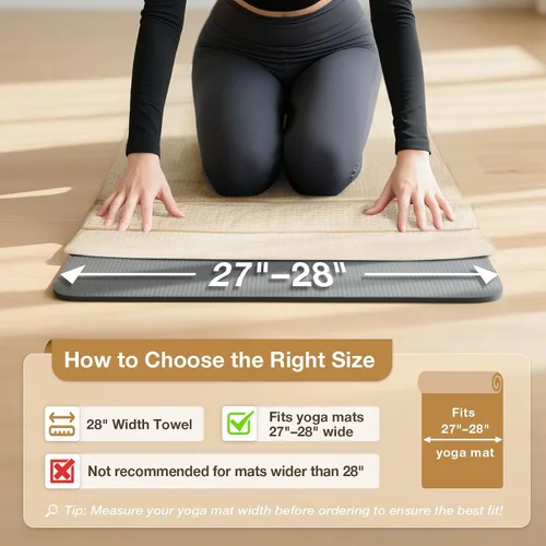 Miniatura 3 de Toalla de yoga caliente, toallas de microfibra antideslizante para yoga caliente, absorbente de microfibra, sudor, cubierta antideslizante, bikram