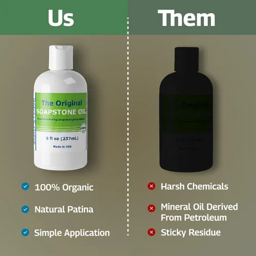 Miniatura 6 de The Original Soapstone Oil Aceite natural seguro para alimentos para encimeras de esteatita – Mejora y oscurece la piedra, fórmula de bajo