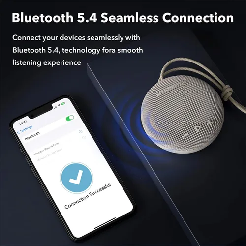 Miniatura 4 de Monster Altavoz Bluetooth de 35 W (pico), altavoz de ducha IPX8 impermeable, Bluetooth 5.4 con sonido HD fuerte y graves robustos, tiempo