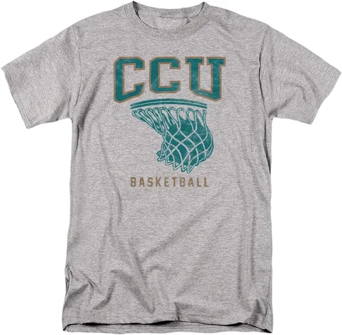Camiseta unisex para adultos con aro de baloncesto oficial de la Universidad de Carolina de la Costa