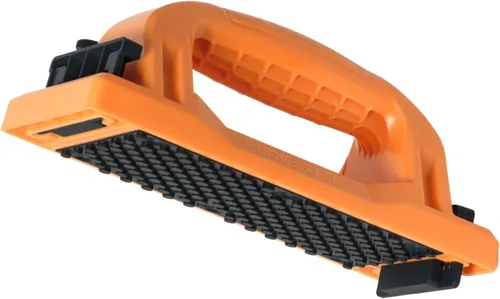 POWERTEC Bloque de empuje con agarre con soporte retráctil, almohadilla antideslizante y mango desplazado para mejorar el control. Ideal para