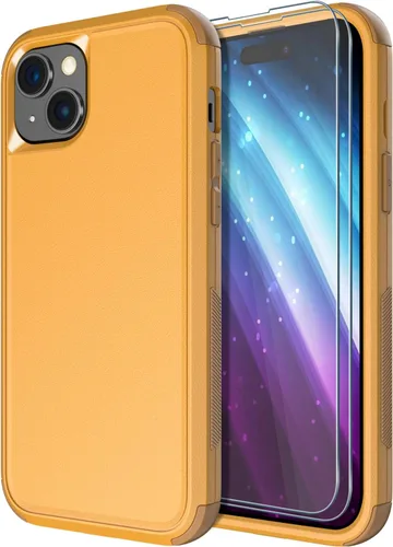 Miniatura 40 de Diverbox Funda para iPhone 15 Plus [a prueba de golpes] [a prueba de caídas] [protector de pantalla de vidrio templado], funda de protección