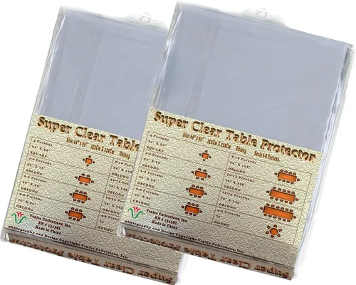 Miniatura 7 de Protector de mantel y mantel de vinilo 100% duradero, extra resistente, tamaño cuadrado de 54 x 54 pulgadas