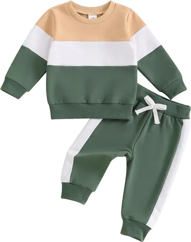 Miniatura 21 de Conjunto de sudadera de manga larga con cuello redondo y pantalones deportivos para bebés, ropa de invierno para bebé