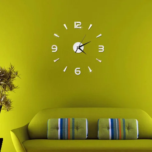 Miniatura 7 de Pilipane Reloj de pared sin marco, relojes de pared para decoración de sala de estar, kit de reloj de pared grande para decoración del hogar, sala