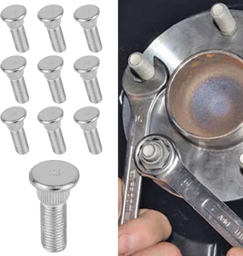 Miniatura 7 de 5 piezas de pernos de rueda, tuercas de llanta OEM#610-266 90942-02049, perno de rueda de llanta con rosca extendida y knurling, tornillo de cubo