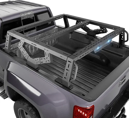 Miniatura 13 de YZONA Bastidores ajustables de 14.6 a 17.4 pulgadas de altura para caja de camioneta con 2 luces LED compatibles con Tacoma/Tundra/Silverado