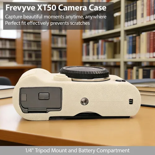 Miniatura 5 de Funda para cámara corporal Fujifilm X-T50, piel, arañazos, manga ligera, funda protectora de goma de silicona suave Fuji XT50 para accesorios