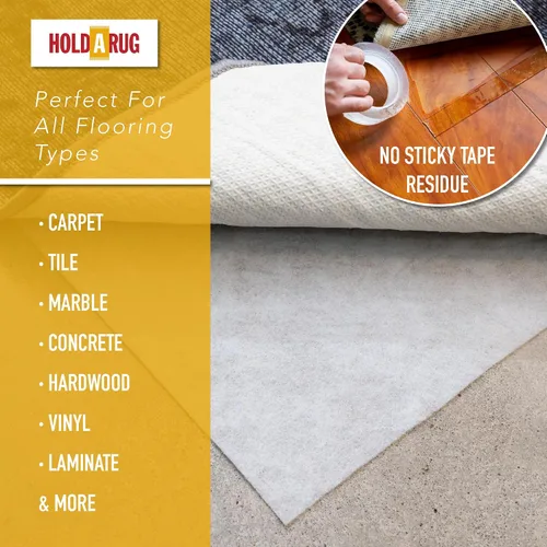 Miniatura 2 de Hold-a-Rug redonda de 2 pies - Almohadilla antideslizante para madera dura, vinilo, azulejos, suelos laminados, mantiene las alfombras seguras