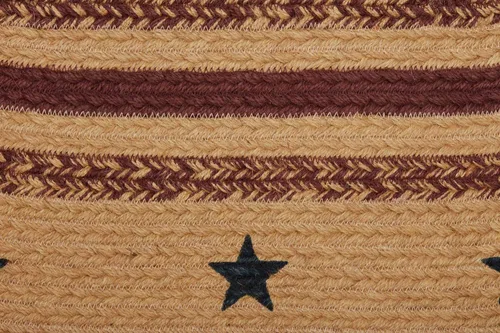 Miniatura 5 de VHC Brands 10713 - Alfombra ovalada de yute para cabina de té, Tela