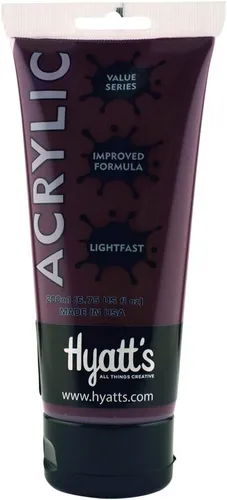 Miniatura 95 de Hyatt's Alizarine - Pintura acrílica carmesí Tubo de pintura acrílica de 2.5 fl oz de grado artístico Secado rápido y pintura no tóxica