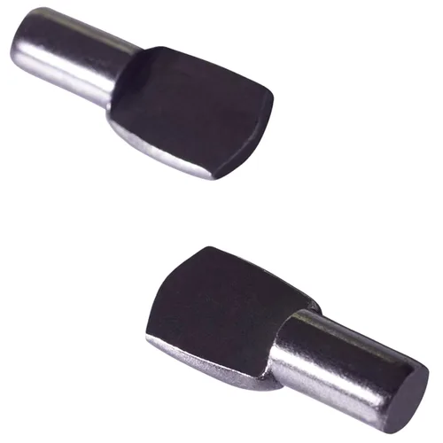 Miniatura 7 de Paquete de 80 clavijas de estante de 0.197 in con forma de cuchara, clavijas para estantes de gabinete, color negro