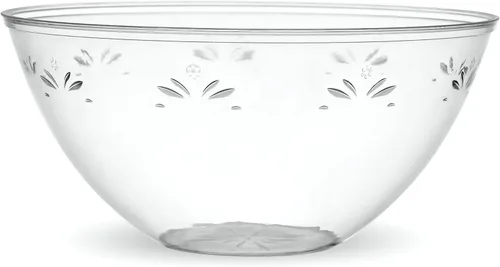 Miniatura 9 de PLASTICPRO Cuencos redondos desechables para servir, aperitivos o ensaladas, plástico transparente, paquete de 4 (cuencos grandes, 4)