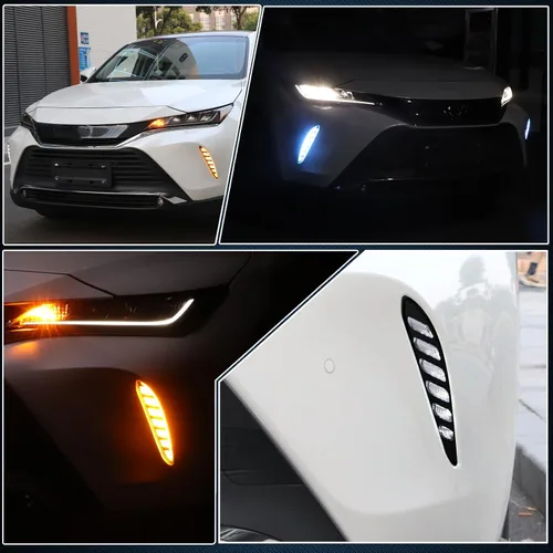 Miniatura 7 de Kit de molduras para parrilla del parachoques delantero y luces antiniebla para Toyota Venza 2021 2022 2023 2024 LE XLE LIMITED, luz de intermitente