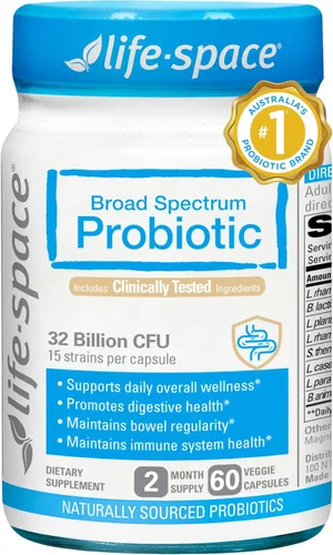 Miniatura 14 de Life-Space Probióticos bióticos intestinales para regularidad, porción de 2 meses, 20 mil millones de UFC y 5 cepas, apoya el movimiento intestinal