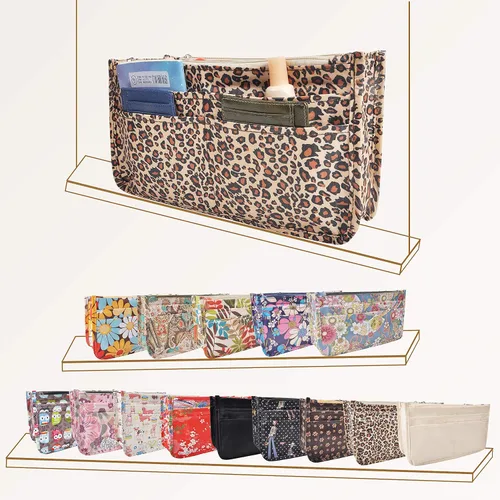 Miniatura 37 de Bolso de mano estilo cartera de Vercord para mujer con organizador incorporado, estampado bien definido, con manijas y cremallera, tamaño 2