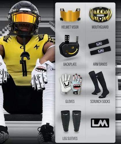 Miniatura 6 de Loudmouth - Protector bucal de fútbol, boquilla de fútbol 3D cromada, se adapta a adultos y jóvenes a partir de 5 años, accesorios protector bucal