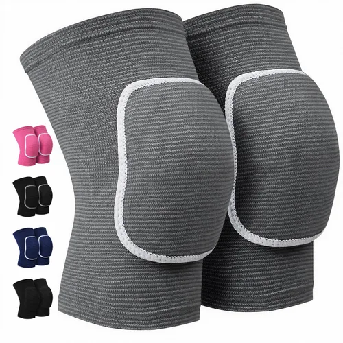 Miniatura 10 de Rodilleras de voleibol para bailarines, suaves y transpirables para hombres, mujeres y niños, rodilleras protectoras para voleibol, fútbol, baile