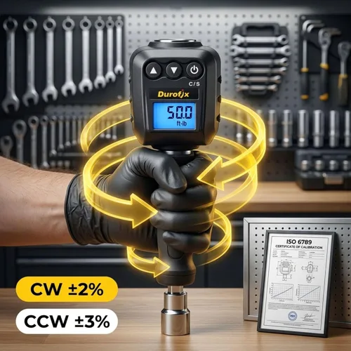 Miniatura 5 de Durofix RM602-4A (25 a 250 ft-lbs.) Adaptador de par digital con zumbador y notificación de flash LED - Normas ISO 6789 con certificado
