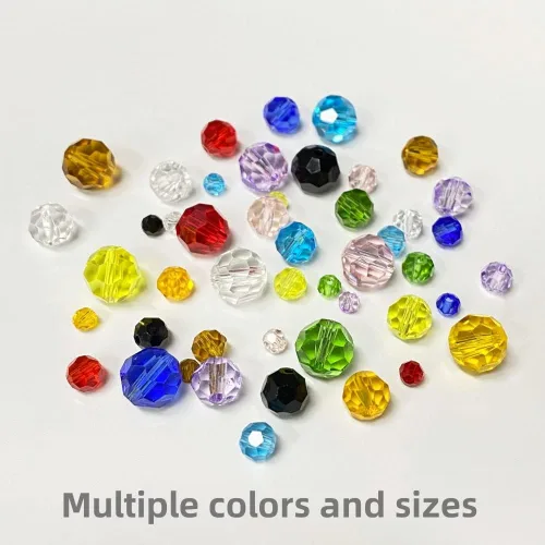 Miniatura 3 de Jmassyang 400 Piezas de 4mm Cuentas de Cristal Redondo Facetado de Vidrio Espaciadoras para Hacer Joyas, Pulseras, Collares, Aretes, Campanas