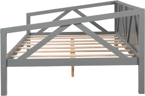 Miniatura 5 de Flieks Sofá cama de tamaño matrimonial, marco de sofá cama de madera, sofá cama multifuncional para niños/adolescentes/muebles de habitación