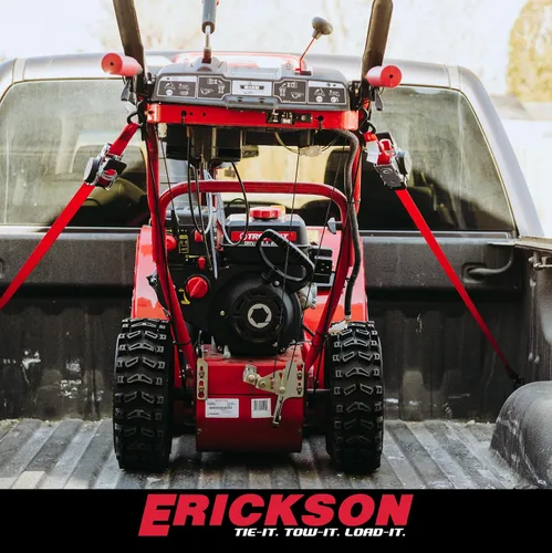 Miniatura 7 de Erickson Paquete de correa retráctil de trinquete Pro Series: 1 pulgada x 10 pies, rojo (1200 libras, 4 paquetes + bolsa) y negro