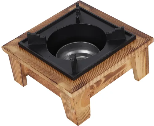 Miniatura 5 de Estufa de alcohol, estufa portátil de alcohol para barbacoa, estante de madera, barbacoa, horno, horno, utensilios de cocina, utensilios de cocina