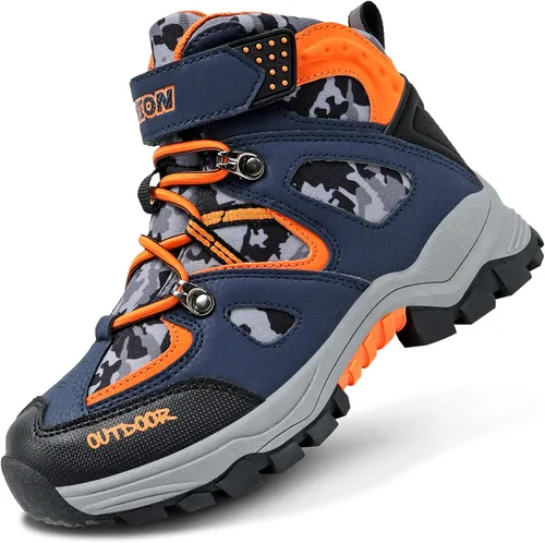 Littleplum Boys Snow Boots Winter Waterproof Antiskid Boots Hiking Outdoor Shoes for Unisex Kids(Little KidBig Kid)