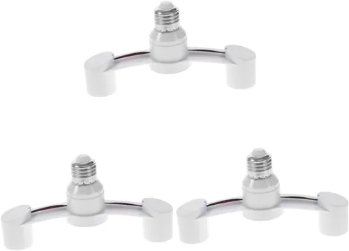 VILLCASE Bombilla de luz LED Bombilla Led Bombillas LED 3 unids Socket Branch Dual para Divisor Blanco Convertidor Adaptador Base LED Cabezales LED