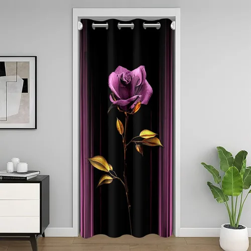 Miniatura 25 de Feelyou Cortina de puerta con ecuación matemática, privacidad, 1 panel, 34 x 80 pulgadas, espacio exterior, galaxia, 30% a 50% opaco, aislamiento