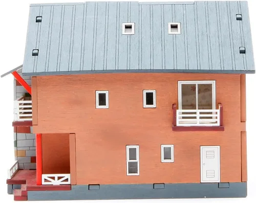 Miniatura 4 de [YOUNGMODELER] Kits de modelo de montaje de madera de escritorio (casa dúplex)
