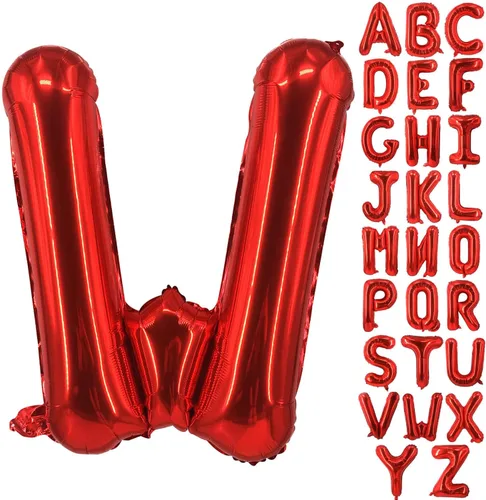 Miniatura 11 de Lovoir Globos grandes de 40 pulgadas con la letra T roja de gran tamaño, globo de helio de aluminio de Mylar para decoración de fiesta de Letra roja