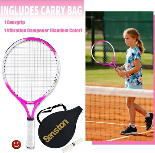 Miniatura 2 de Senston Kids Tennis Racket Set (17 & 23 Inch) - 1 Pack Junior Tennis Racquet, Lightweight Aluminum Frame, Includes Cover