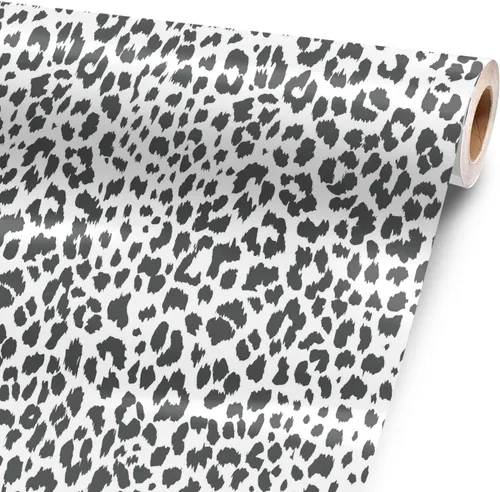 Lámina de vinilo con estampado de leopardo de nieve de 72 x 52 pulgadas para artículos grandes o personalizados. Envoltura 3M para equipos
