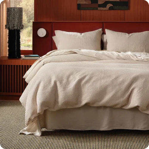 Miniatura 12 de Bedsure - Funda de edredón de algodón tamaño King - 100% algodón de tejido gofre color verde bosque, juego de ropa de cama GentleSoft™ transpirable