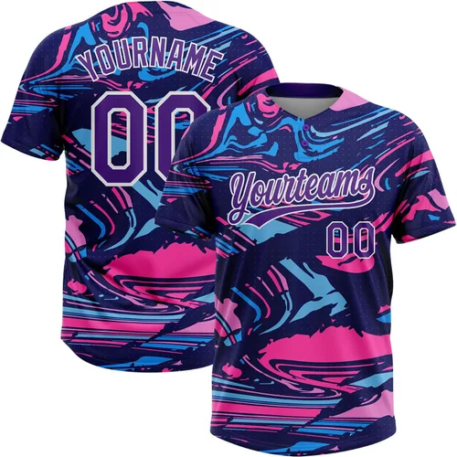 Miniatura 34 de Camisetas de béisbol personalizadas con dos botones, camisetas de sóftbol personalizadas con logotipo de nombre cosido para hombres, mujeres