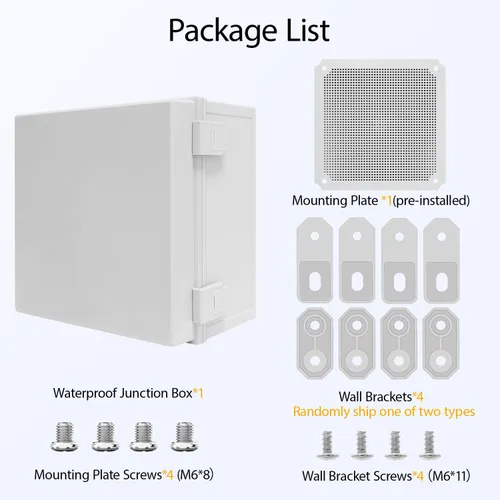 Miniatura 7 de Caja de conexiones IP65, impermeable, a prueba de polvo, carcasa de plástico ABS, caja de proyectos para exteriores e interiores, cubierta