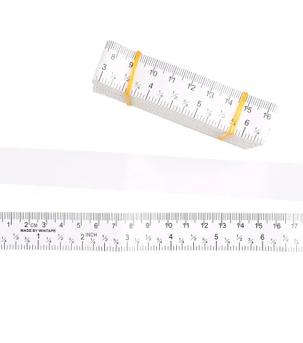 Miniatura 3 de WIN TAPE Cinta métrica desechable infantil de 4.9 ft, paquete de 100 reglas de papel
