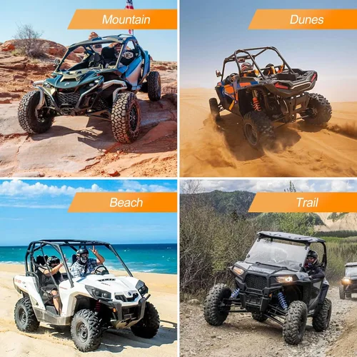 Miniatura 7 de QUNSUNUS - Funda para UTV de 2 plazas compatible con Polaris General/RZR/Ranger, Can Am Commander/Defender/Maverick, Yamaha YXZ Viking Kawasaki