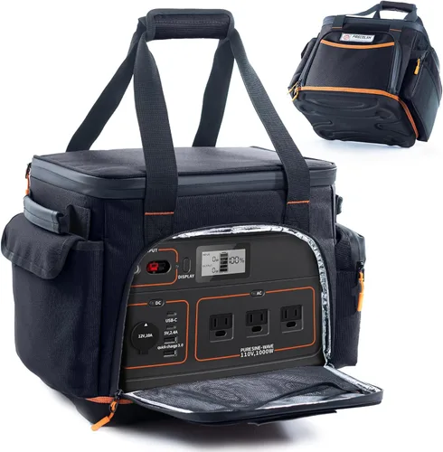 Miniatura 12 de Estuche de Transporte de Viaje Compatible con Jackery Explorer 300/240/160, Estuche de Almacenamiento de Estación de Energía Portátil con Fondo