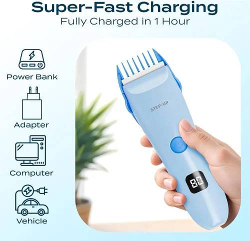Miniatura 6 de Calming Clipper, Kit de corte de pelo silencioso para niños con autismo y sensibilidad sensorial, diestros