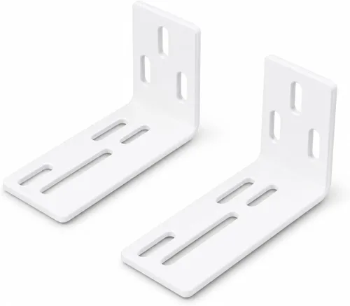 Miniatura 5 de Silent Curtain Track Ceiling Mount 5 ft - 16 ft, Wide 4" White Aluminum track Curtains Rail Set (Double track, 90° corner)