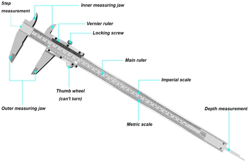 Miniatura 6 de Calibre Vernier micrómetro de 0-12 pulgadas, herramienta de medición de precisión de acero inoxidable (pulgadas/métrico), medición