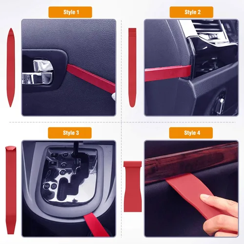 Miniatura 5 de GOOACC Kit de herramientas de extracción de moldura automática de 6 piezas, kit de herramientas antiarañazos para panel de tablero de audio de Negro