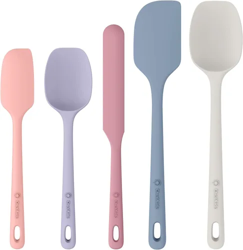 Miniatura 19 de ChefAide - Juego de 4 espátulas de silicona, espátulas de goma de grado alimenticio, con mango fuerte y agarre ergonómico, resistentes al calor