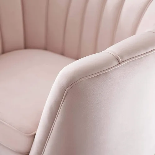 Miniatura 6 de Modway EEI-3874-PNK Opportunity Channel - Sillón de terciopelo copetudo en color rosa