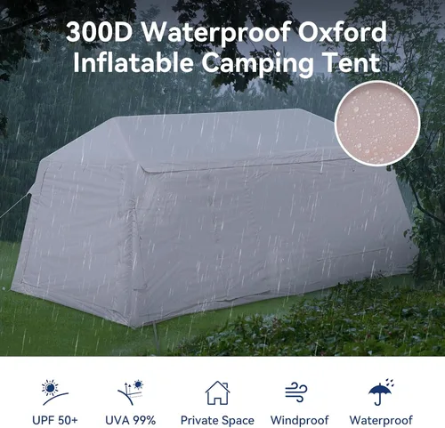 Miniatura 5 de Inflatable Tent for Camping, Waterproof Oxford Large Blow Up Hot Tent with Pump, Easy Setup Inflatable Glamping House Air Tent for Family