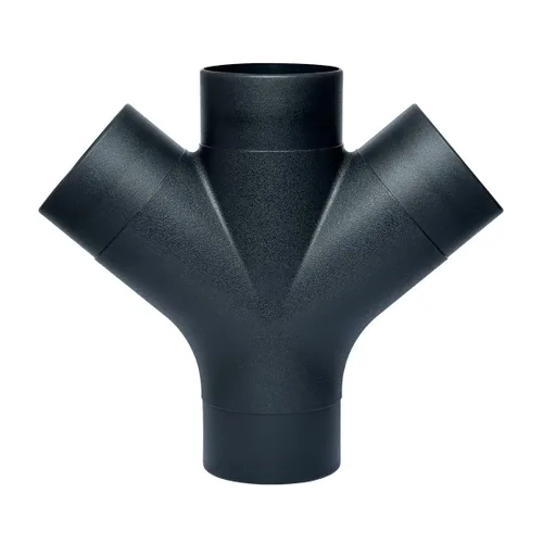 POWERTEC 70275 Montaje de recolección de polvo de 3 vías con diseño en forma de Y para manguera y puño de 4 pulgadas