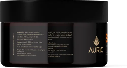 Miniatura 8 de Auric Shilajit/Shilajeet Energy 60 Cápsulas Shilajit puro probado en laboratorio